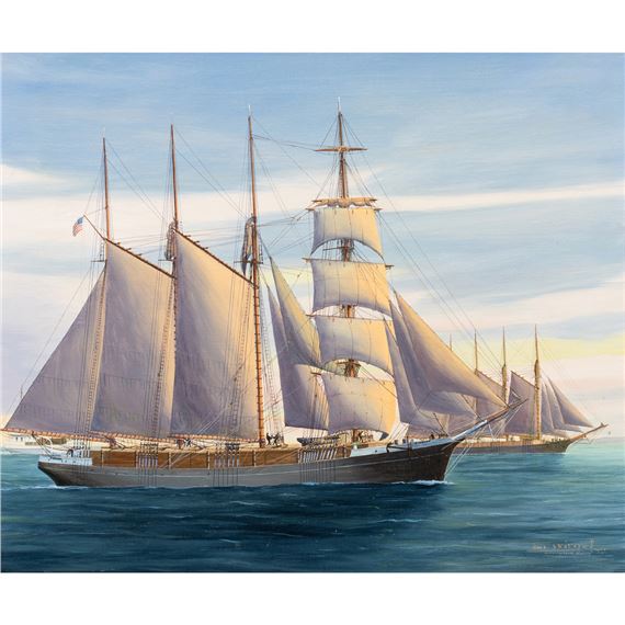 "Early Morning Upper Bay San Francisco by Hans Skalagard, 1982