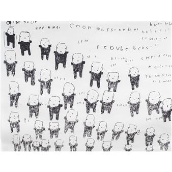 Untitled (Figures and Text) - Donald Mitchell