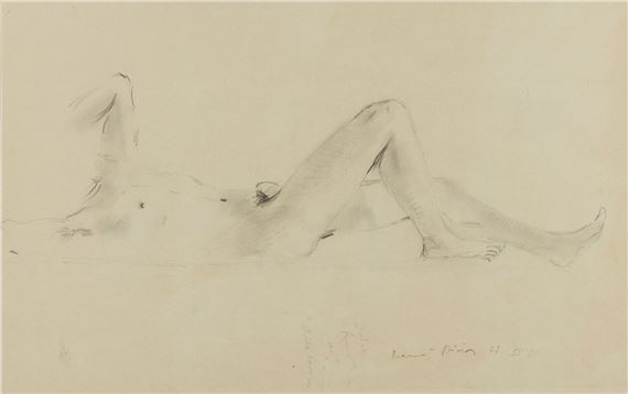NUDO DISTESO (RENE') by Filippo de Pisis, 1936