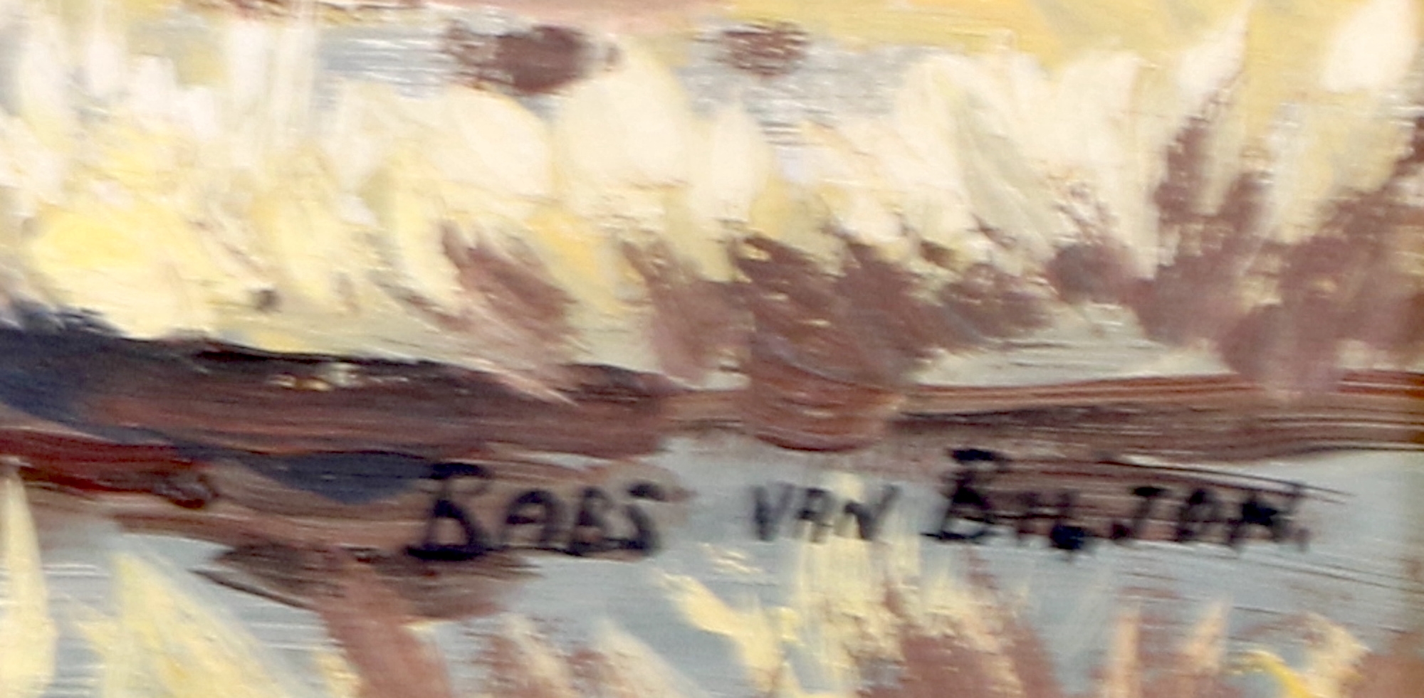 Artwork by Babs Van Biljon, AFRICAN HUT AND BAOBAB TREE, Made of oil on board