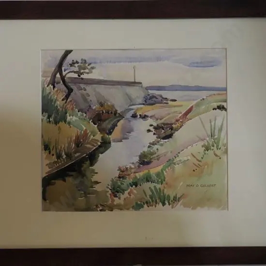 Artwork by May Gilbert, Stream leading to Sea, Made of Watercolour