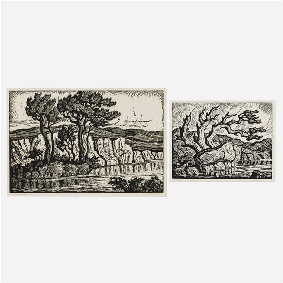 Sunshine Creek; Rhythm of the Wilderness by Birger Sandzén, 1931, 1934