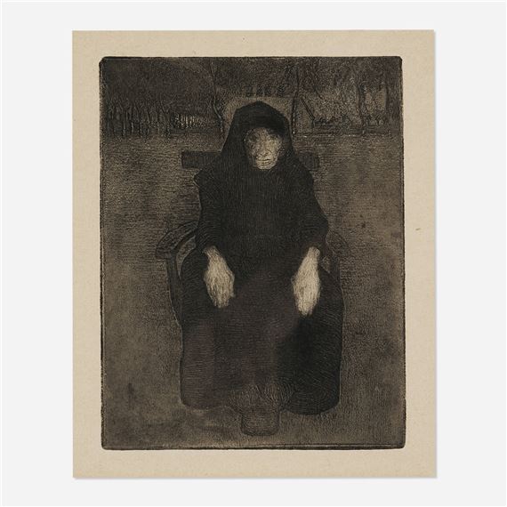 Sitzende Alte (from Die Schaffenden, vol. 1, no. 10 - Paula Modersohn-Becker