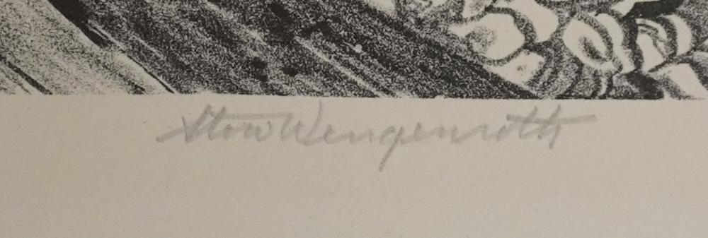 Artwork by Stan Wengenroth, Wharf at Wellfleet, Made of Lithograph