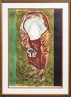 Woman Picking Rocks - Valias Semertzidis