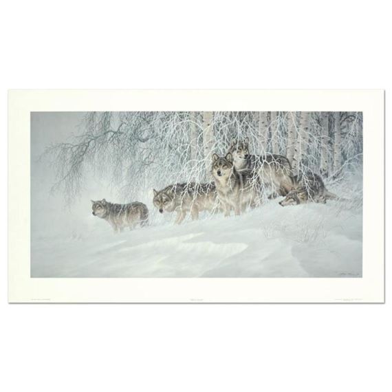Larry Fanning | Winter's Lace - Gray Wolves | MutualArt