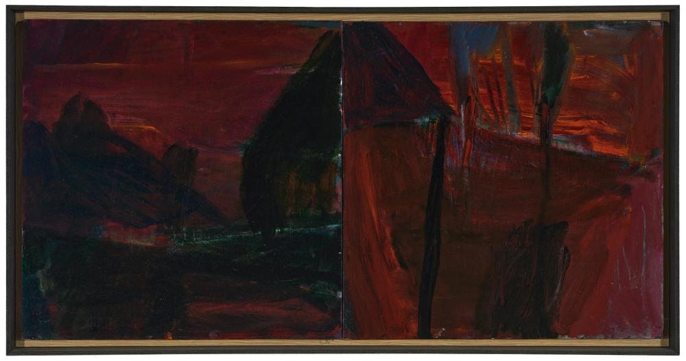 Artwork by Idris Murphy, Untitled (Abstract Landscape, Made of oil on canvas (diptych)