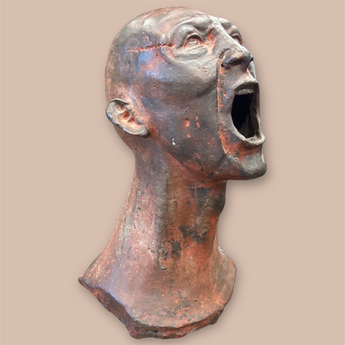 Artwork by Franz Xaver Messerschmidt, Bronzekopf mit roter Patina, Made of bronze