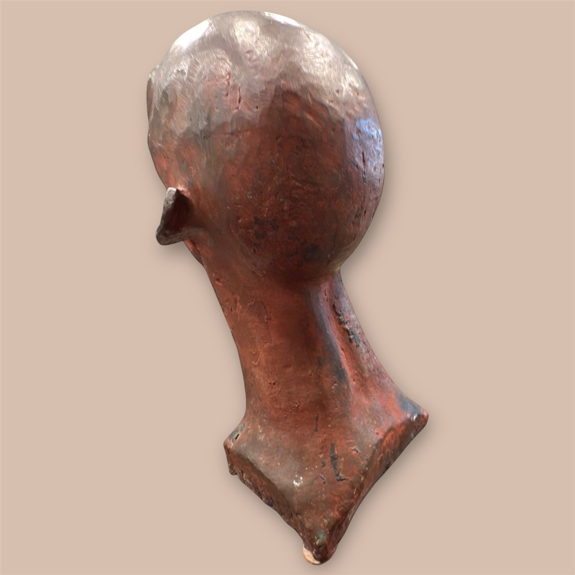Artwork by Franz Xaver Messerschmidt, Bronzekopf mit roter Patina, Made of bronze