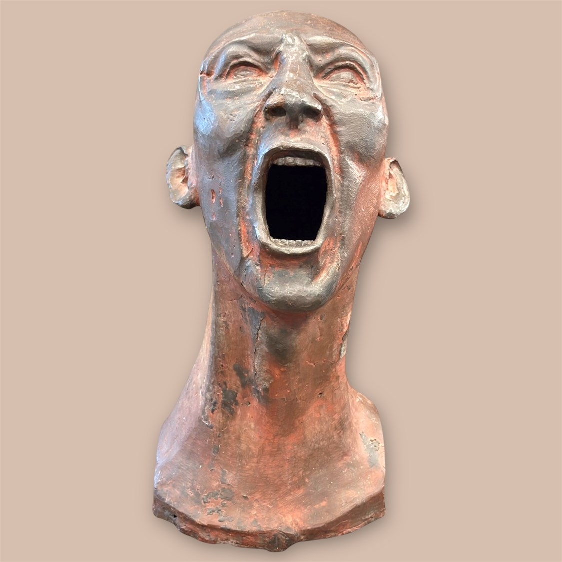 Artwork by Franz Xaver Messerschmidt, Bronzekopf mit roter Patina, Made of bronze