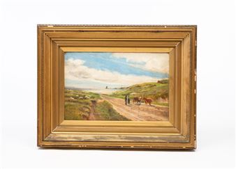 BRITISH SCHOOL PASTORAL SCENE OIL ON CANVAS - Heinrich G. L. Reichenbach