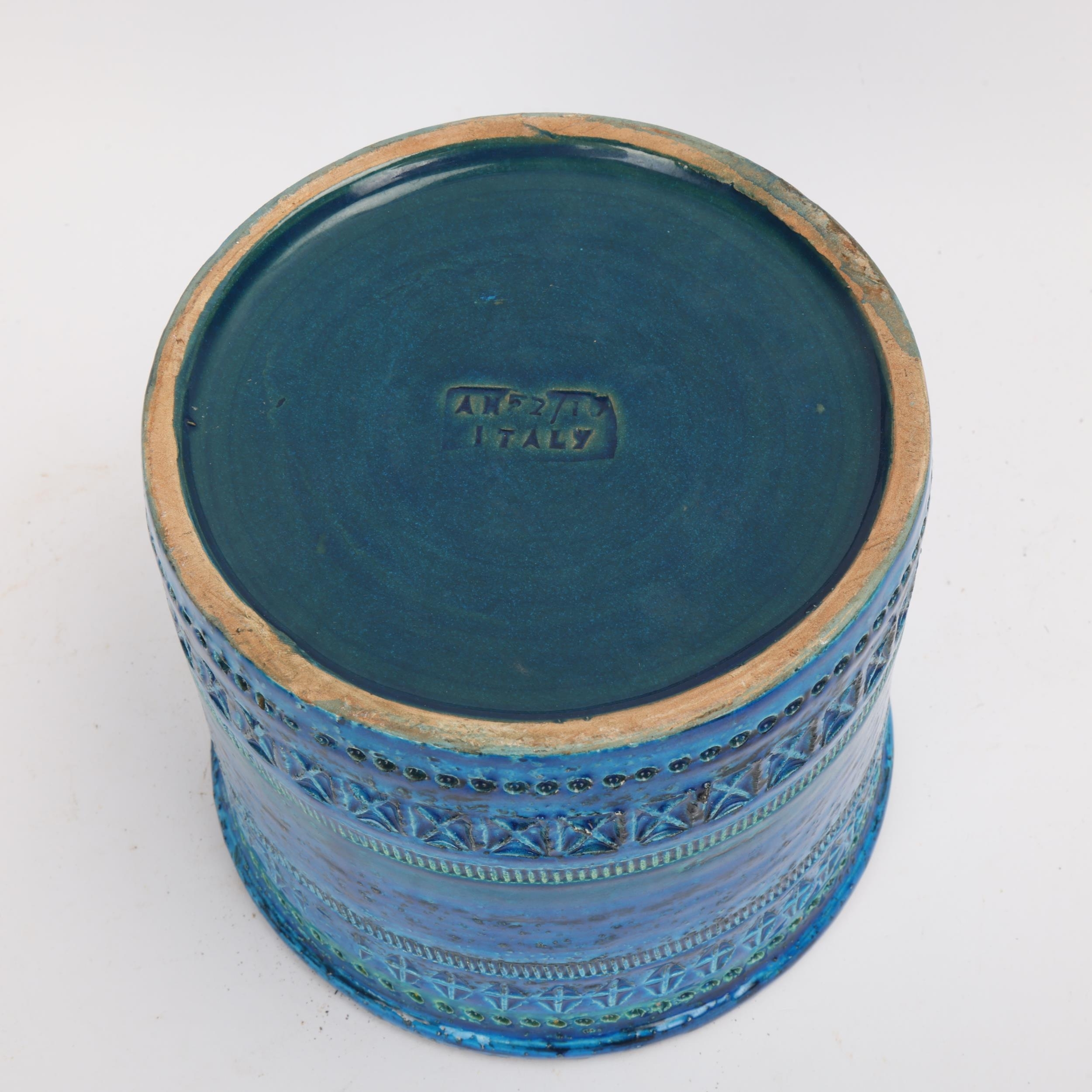 Artwork by Aldo Londi, Rimini Blue glaze planter, Made of ceramic