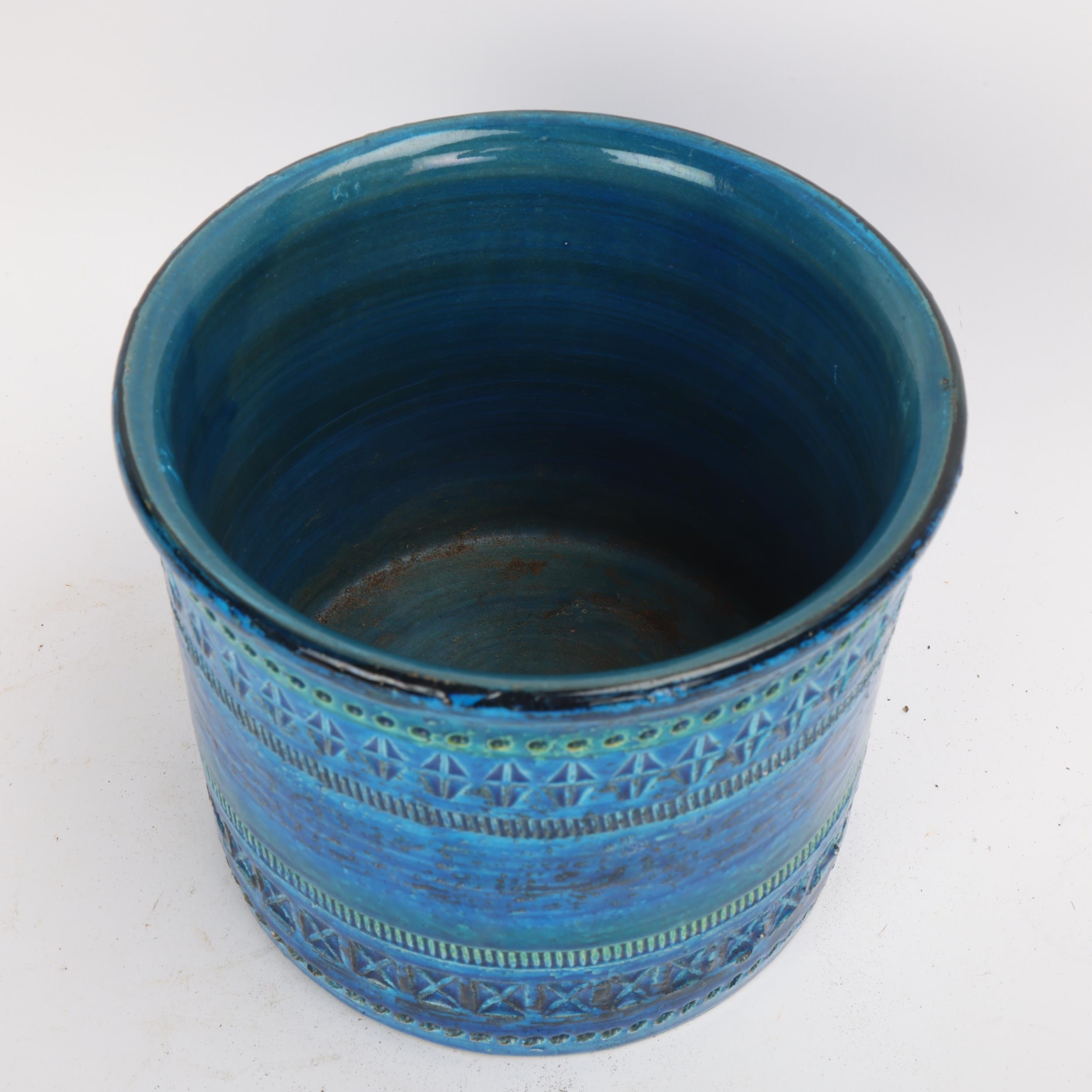 Artwork by Aldo Londi, Rimini Blue glaze planter, Made of ceramic