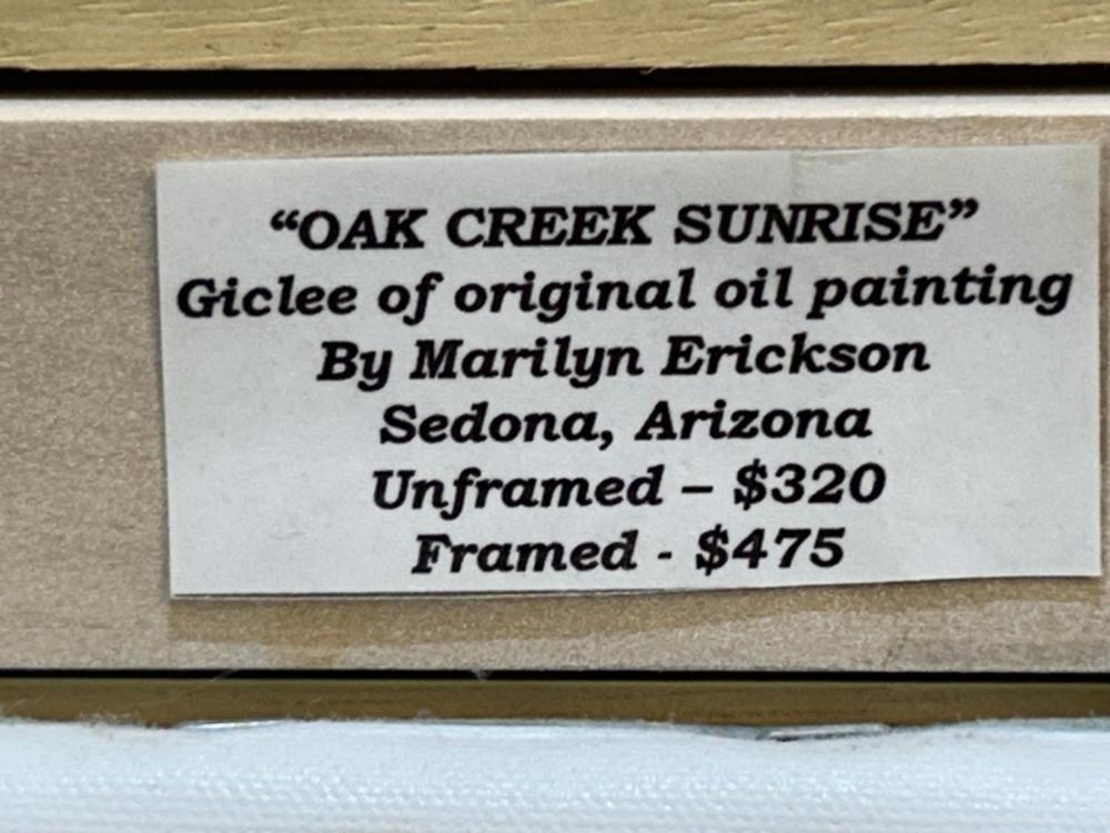 Artwork by Marilyn Erickson, Oak Creek Sunrise, Made of Giclee