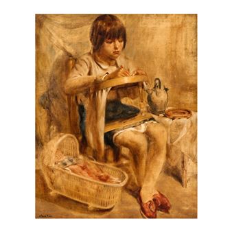 Niña escribiendo - Agustí Ferrer Pino