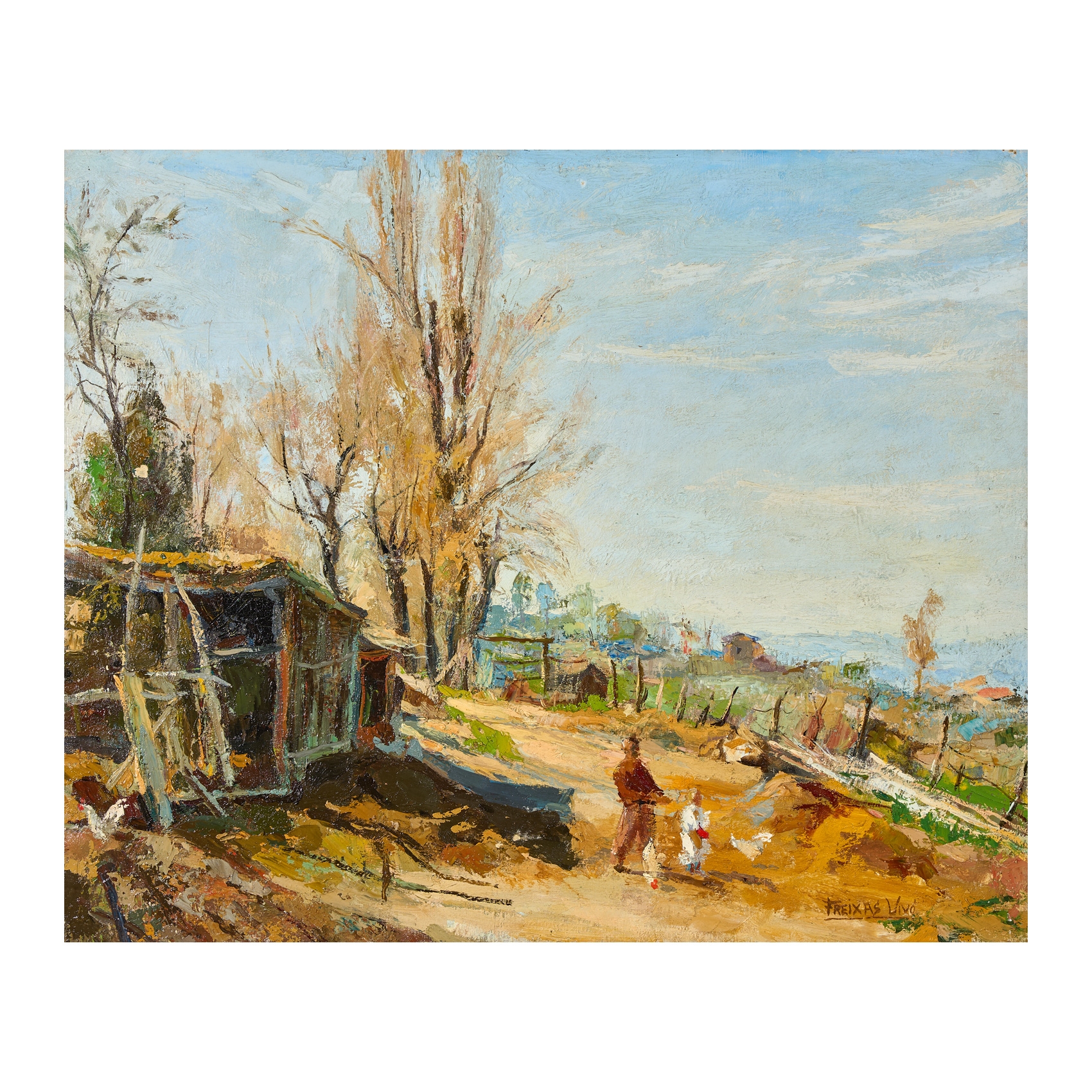 Artwork by Amadeo Freixas Vivó, Escena rural, Made of oil on canvas