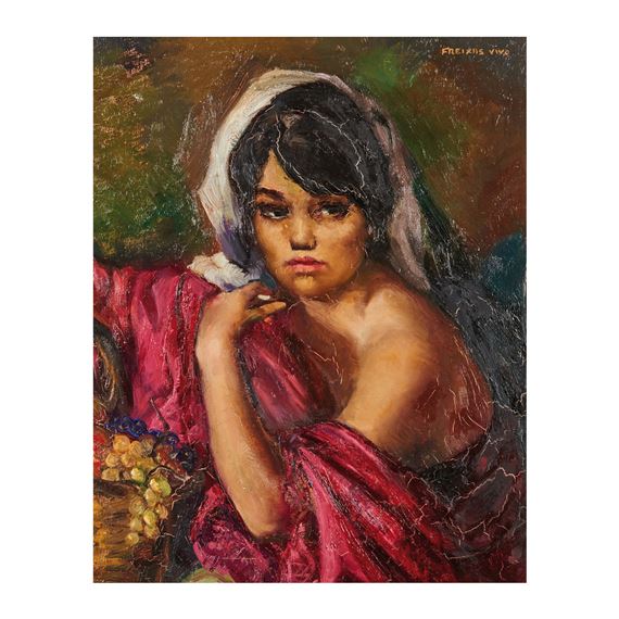 Muchacha con frutas by Amadeo Freixas Vivó