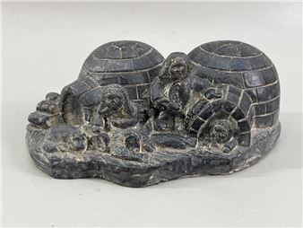 Wolf Original Inuit (Eskimo) Igloo Sculpture - Al Wolf