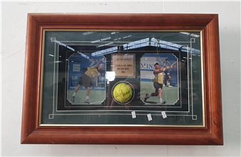 A FRAMED LLEYTON HEWITT DIORAMA - Lleyton Hewitt