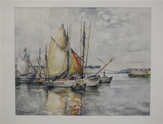 Concarneau, the outer harbor by Pierre Jean Dimanche