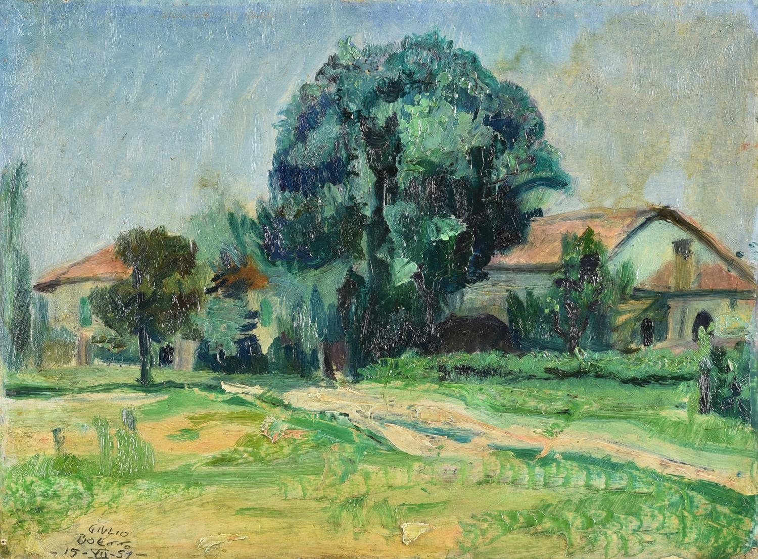 Artwork by Giulio Boetto, PAESAGGIO, Made of oil on panel