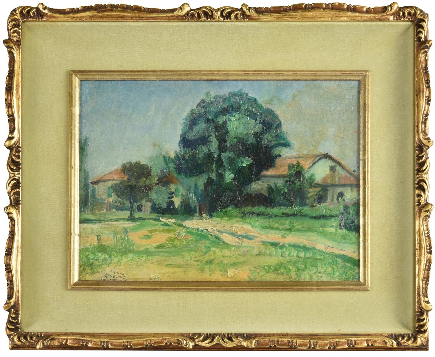 Artwork by Giulio Boetto, PAESAGGIO, Made of oil on panel