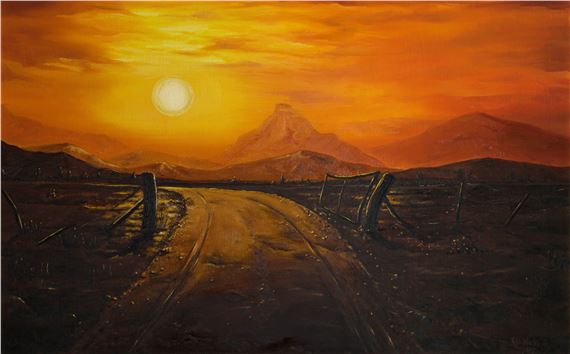 ROAD AT SUNSET by Robert Macintosh, 1977