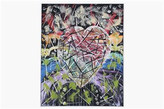 500. KARL-HÅKAN MUKKA (1952) , akryl på duk, "Rock n roll loves everybody - Karl-håkan Mukka