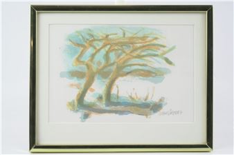 610. URBAN SJÖBERG (1945-2015), färglitografi - Urban Sjöberg