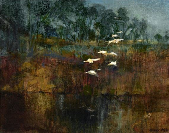 Desmond Digby | Untitled (Landscape with Birds in Flight II) | MutualArt