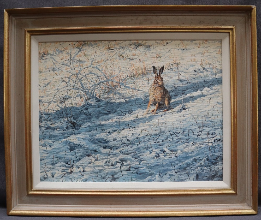 Martin Ridley | Martin Ridley Brown Hare Oil on board Signed and ...