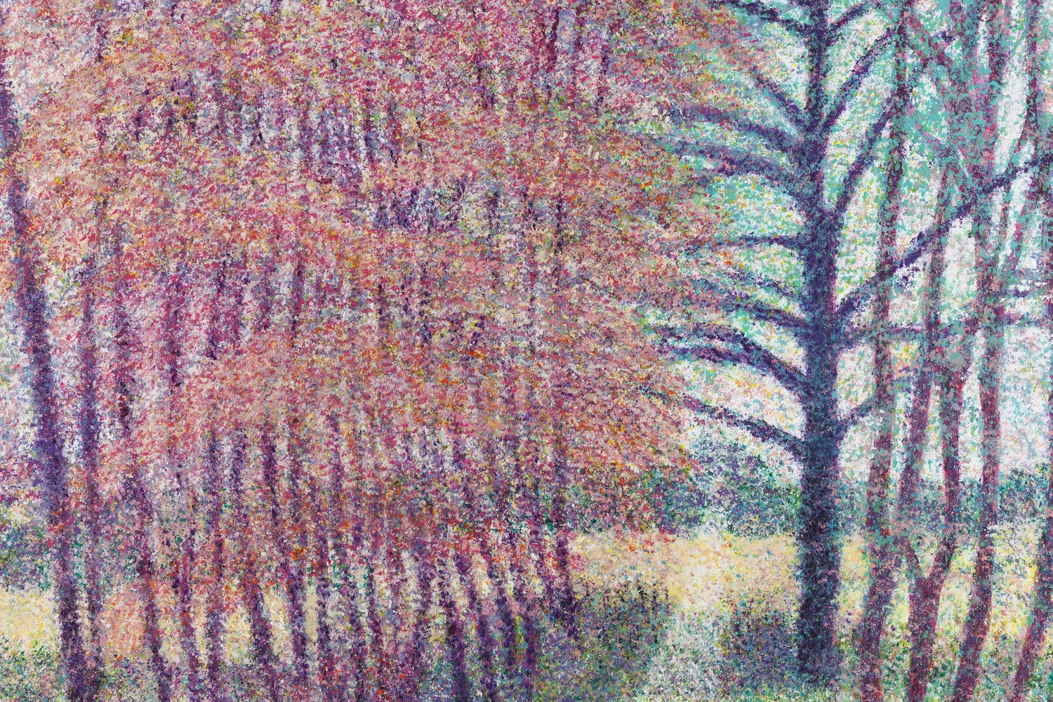 Artwork by Ryszarda Lucja Jagielska, Happiness" from the "Quantum vibrations" series, Made of acrylic/canvas