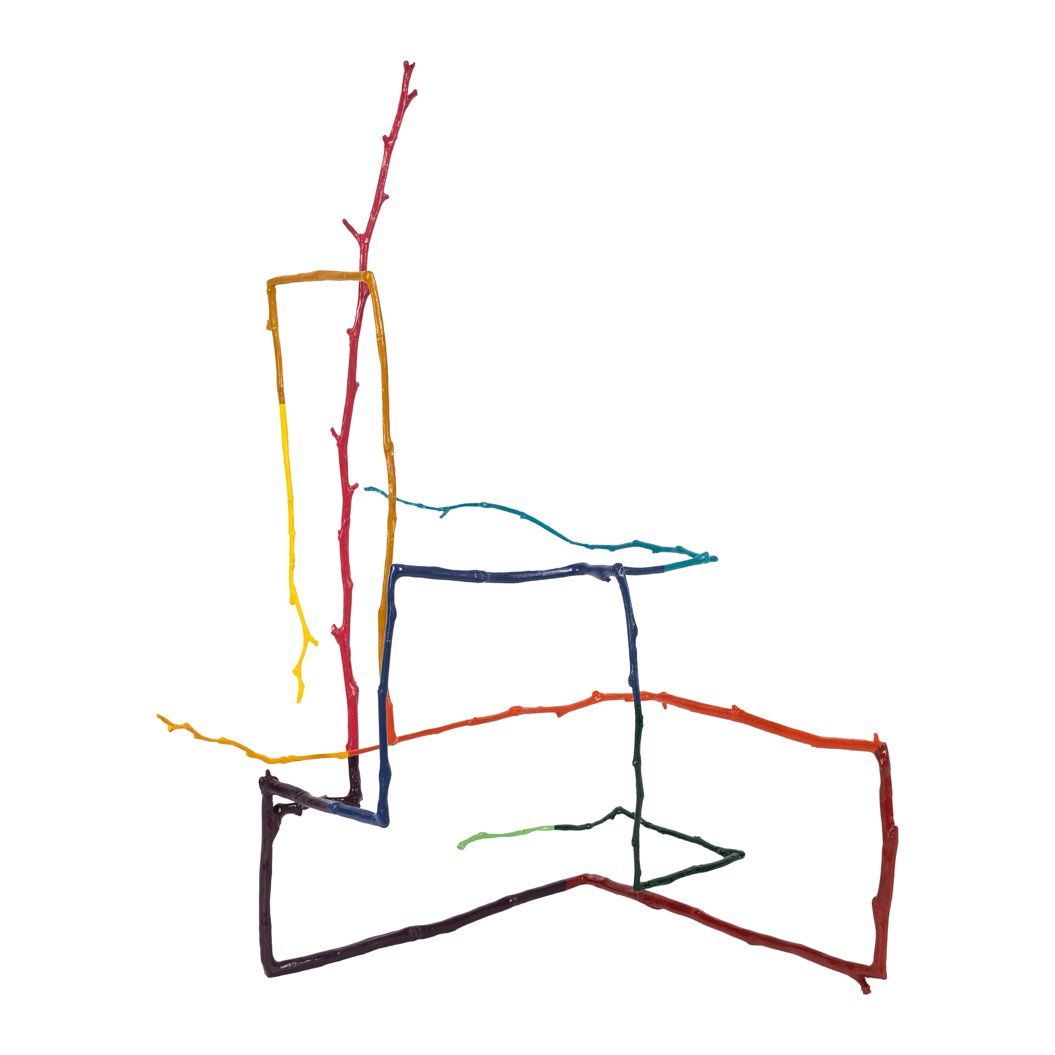 Artwork by Evan Holloway, Demon Trainer, Made of bronze with oil and enamel