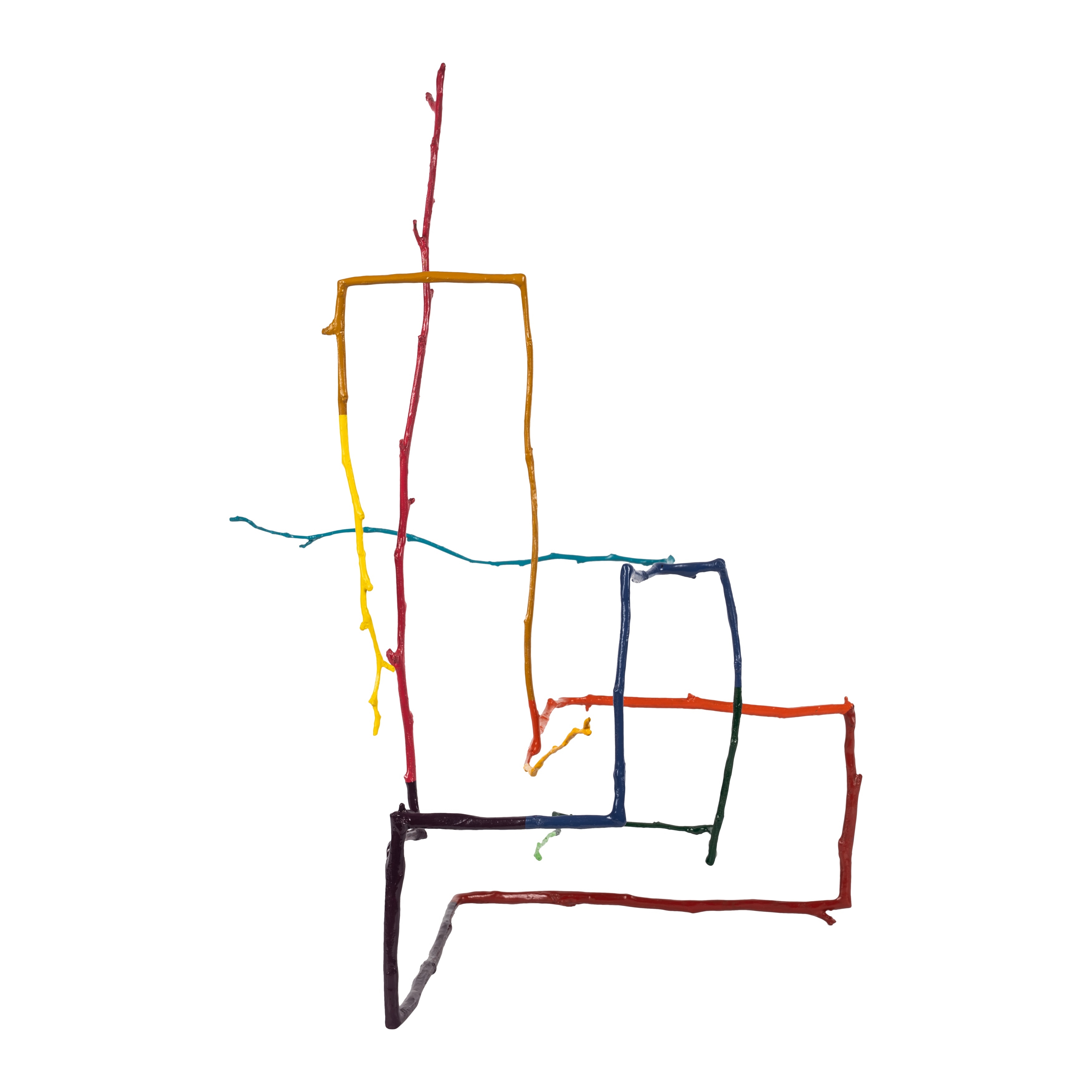 Artwork by Evan Holloway, Demon Trainer, Made of bronze with oil and enamel