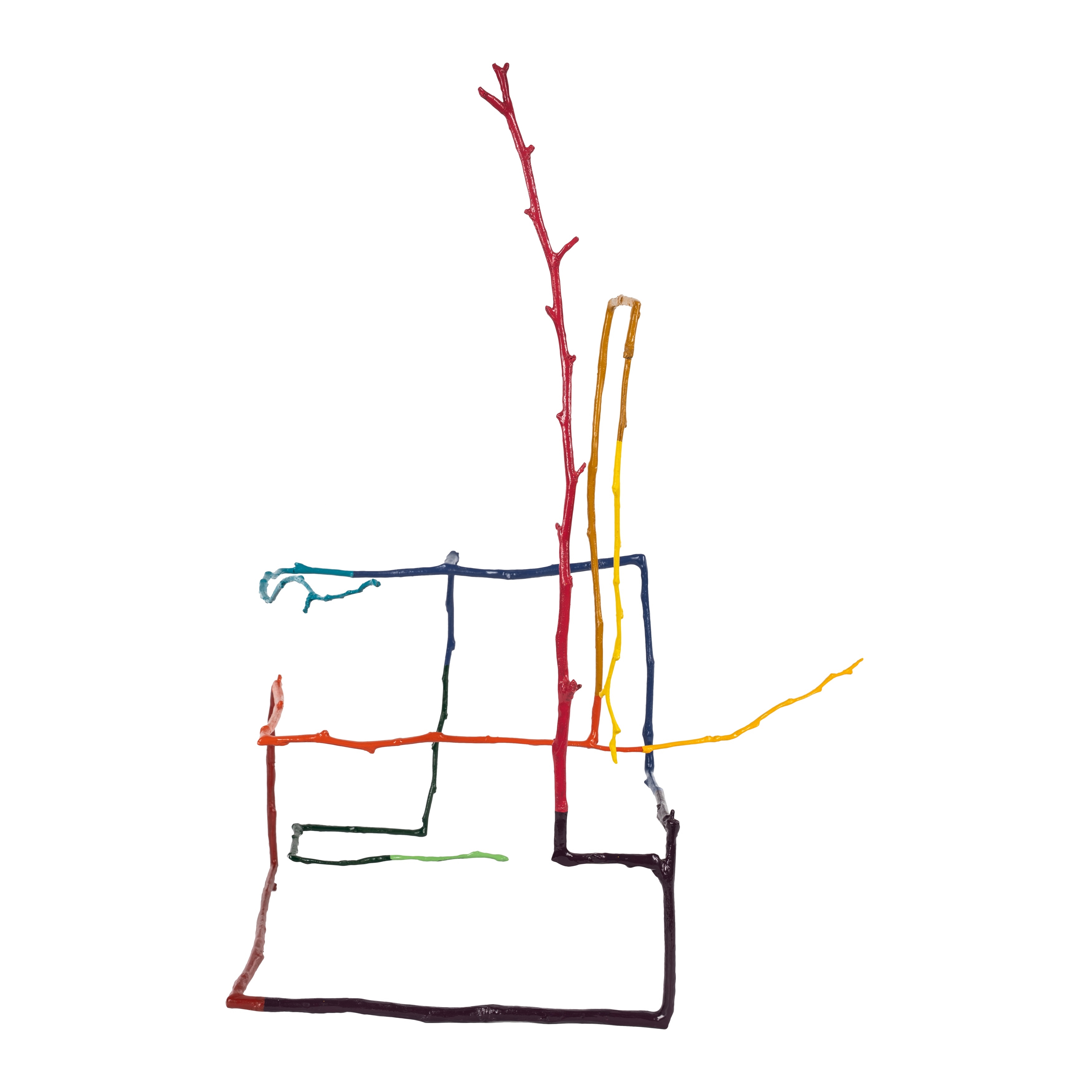 Artwork by Evan Holloway, Demon Trainer, Made of bronze with oil and enamel