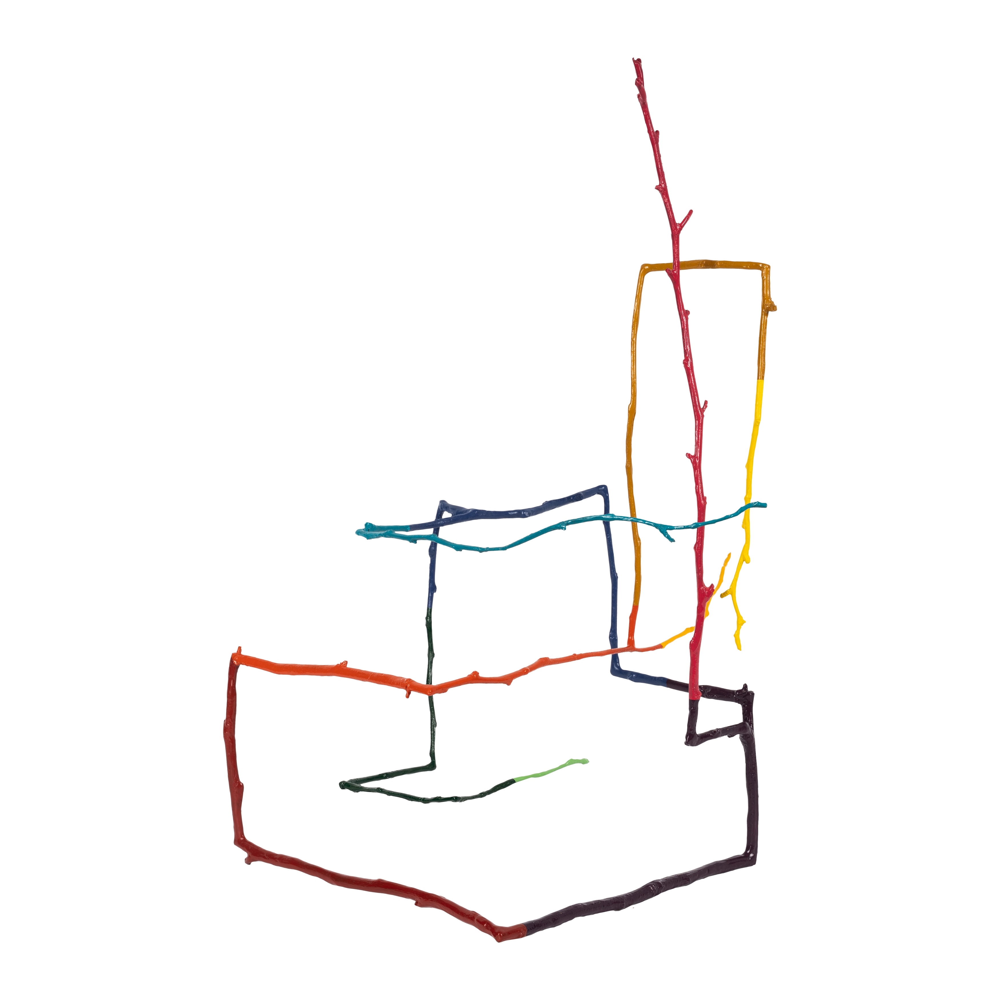 Artwork by Evan Holloway, Demon Trainer, Made of bronze with oil and enamel