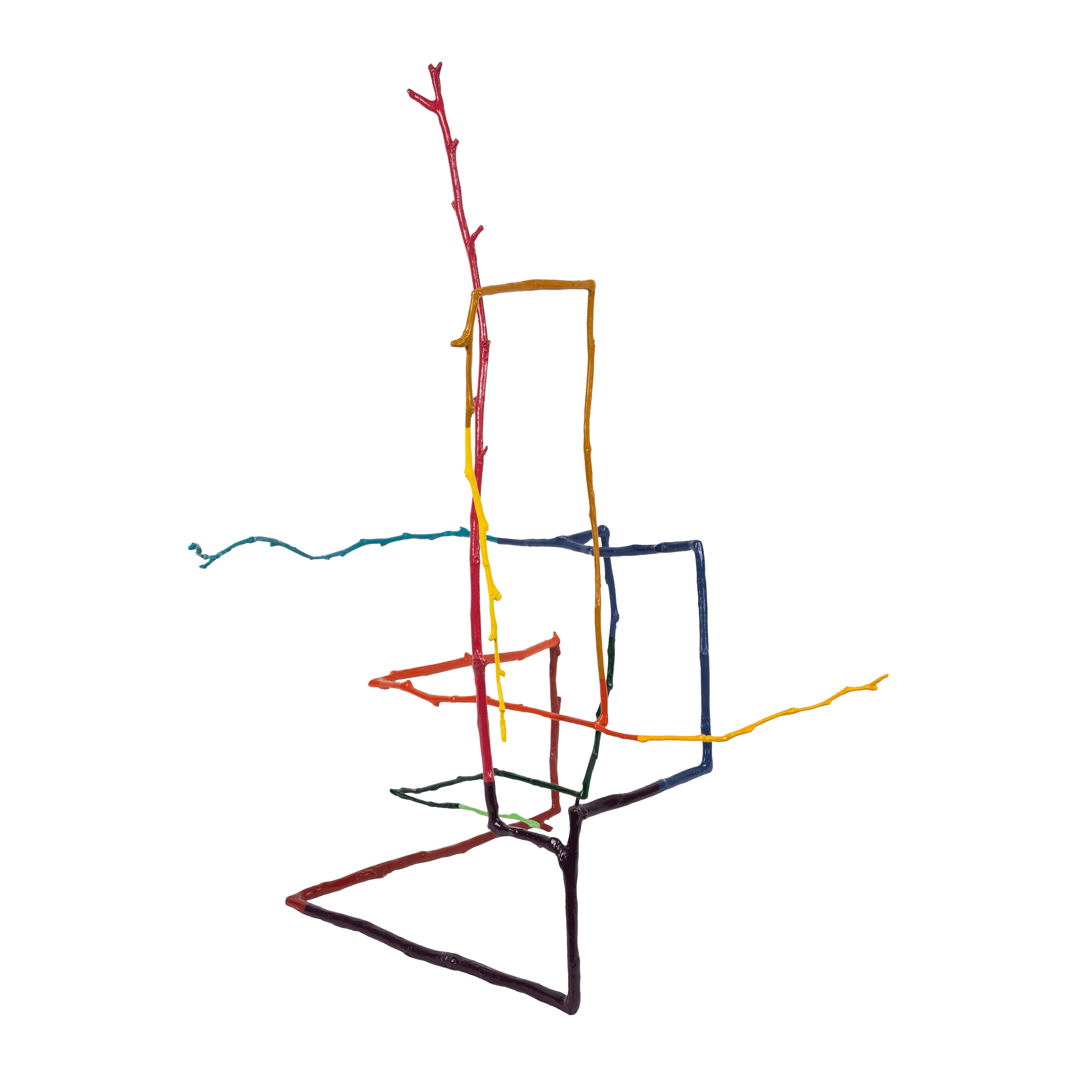 Artwork by Evan Holloway, Demon Trainer, Made of bronze with oil and enamel