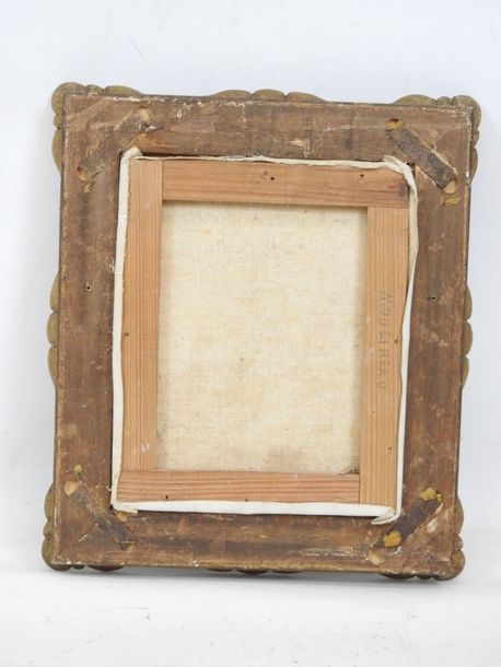 Artwork by Ray Sym, Village church, Made of Oil on panel