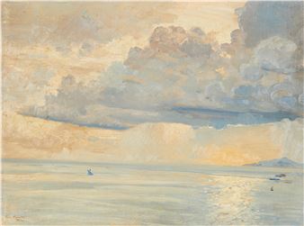 Abendstimmung am Meer bei Rom - Max Roeder