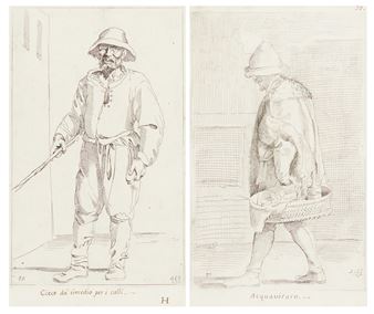 Zwei Radierungen aus der Folge&quot;Le Arti di Bologna - Simon Guillain