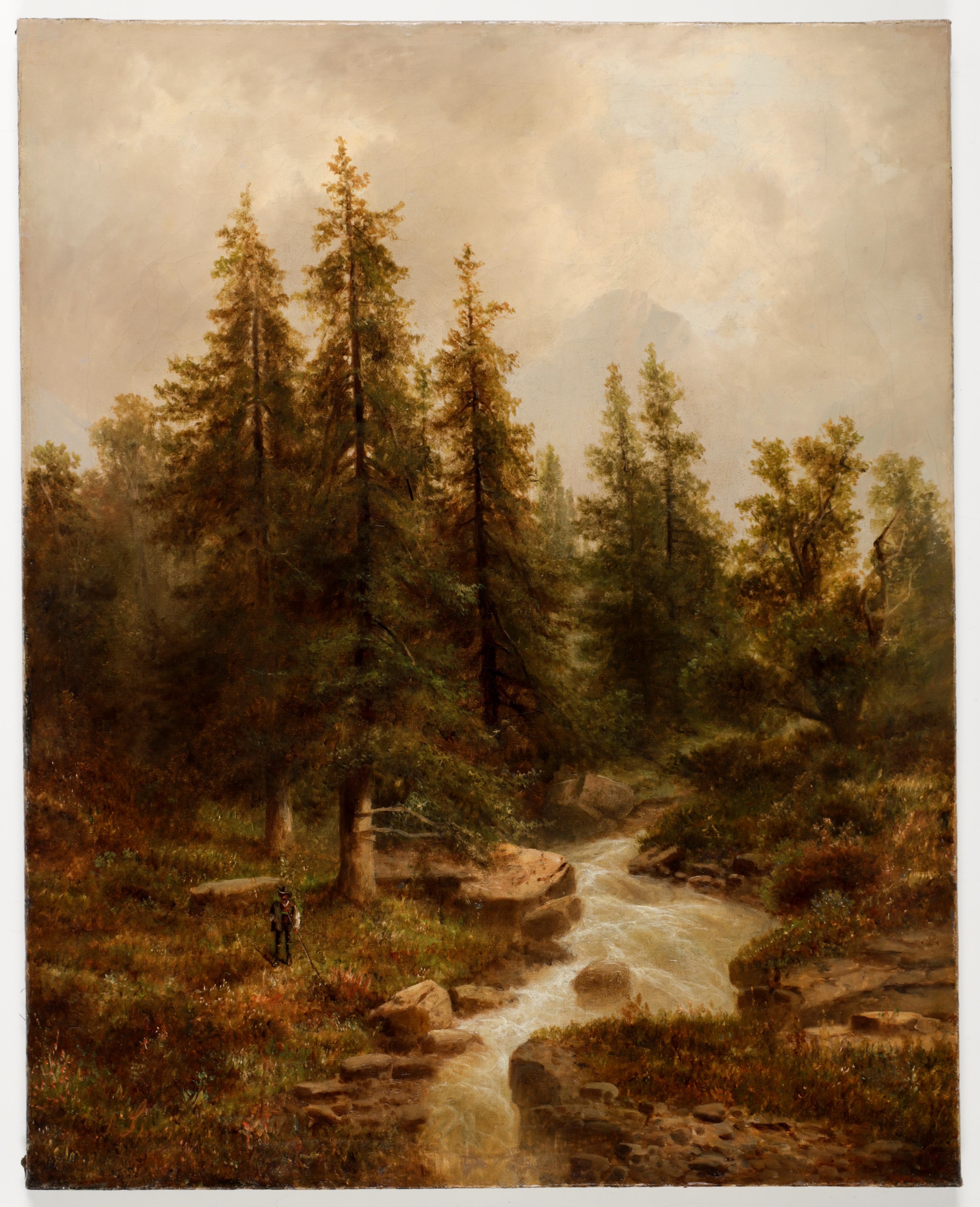 Artwork by Albert Lang, Motiv aus dem Steirischen, Made of oil on canvas