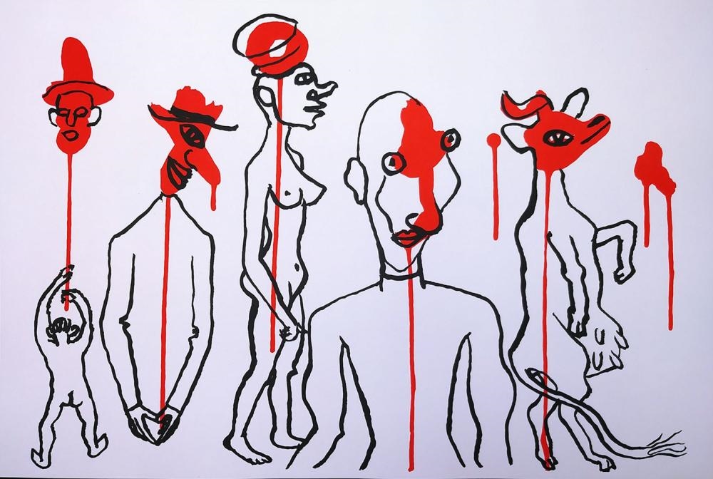 Artwork by Alexander Calder, Composition III, Made of Color lithograph