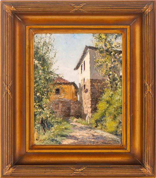 Vista de rua com casas - António Manuel da Saúde