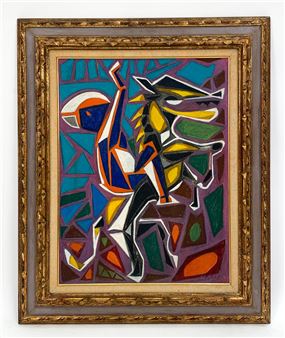 A horse with rider - Charles Melohs