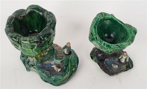 Pierre Ramel | Rare Reunion of two glazed terracotta (1952) | MutualArt