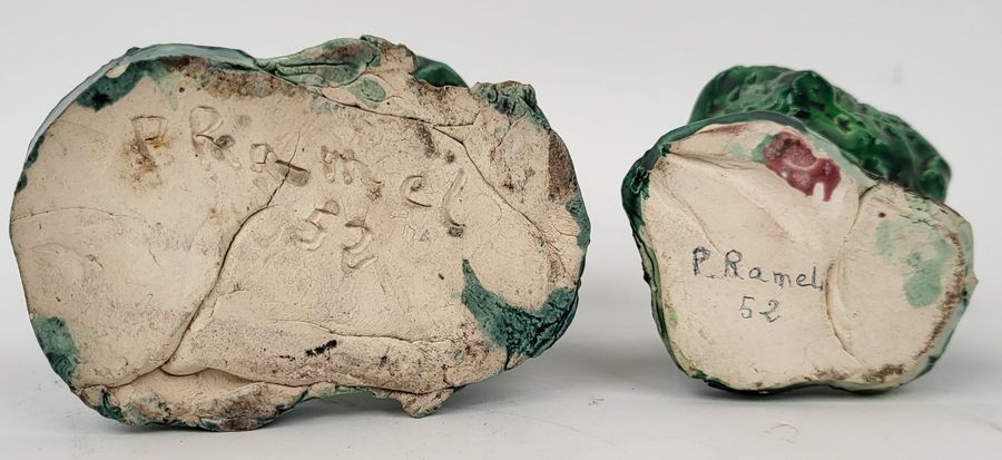 Pierre Ramel | Rare Reunion of two glazed terracotta (1952) | MutualArt