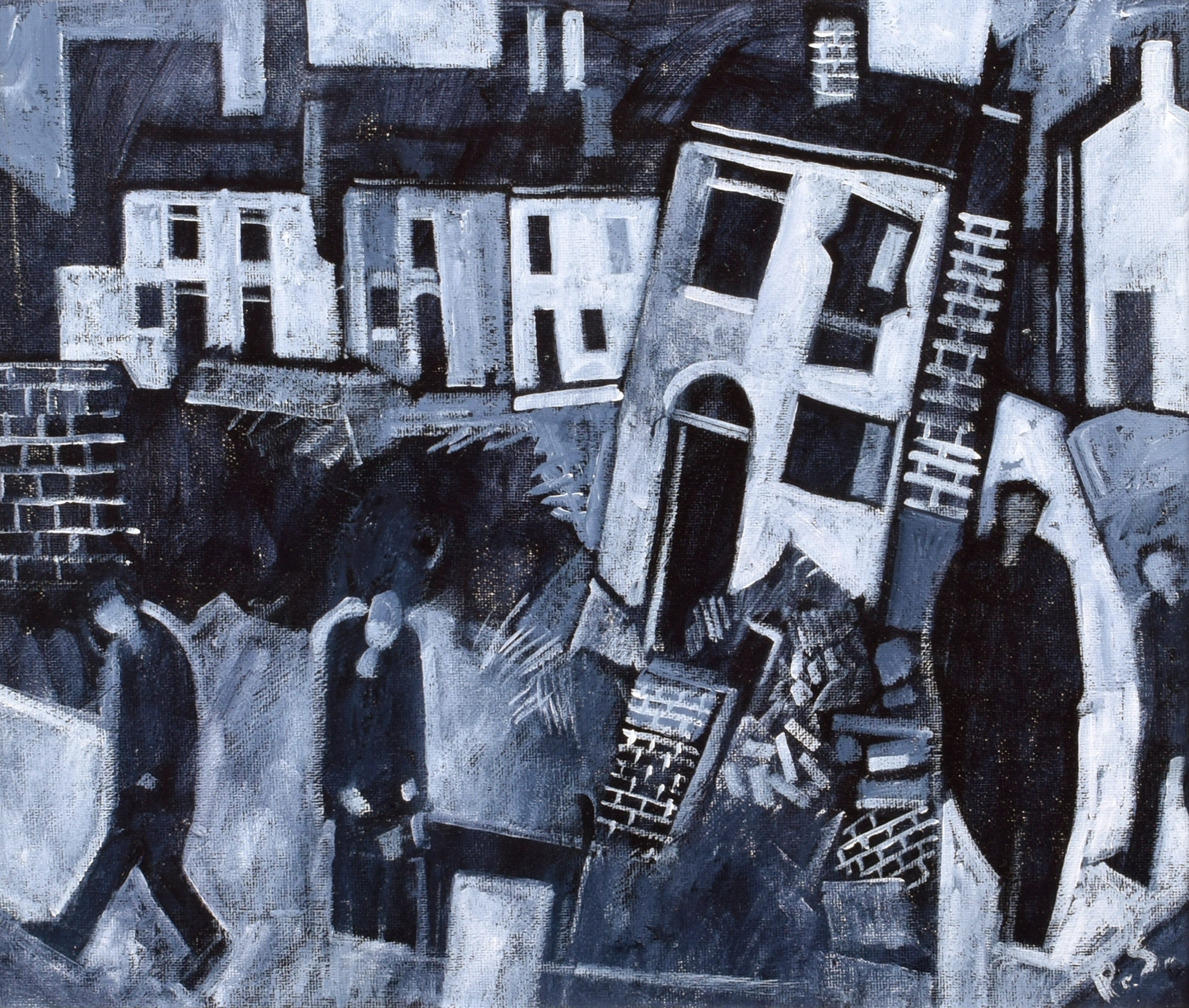 Artwork by Peter Stanaway, To Build a Road, Made of acrylic on board