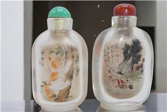 Deux Flacons Cristal Peints - Two Painted Rock Crystal Snuff Bottles - Pi Jung-chiu