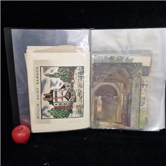 s vintage lithographs and block prints. Also includes original pencil and water colour paintings. The 1940 - Alfred Renaudin
