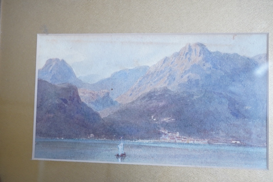 Artwork by Louis Laurent Raze, Continental views to include Lake Como, Made of Stained glass